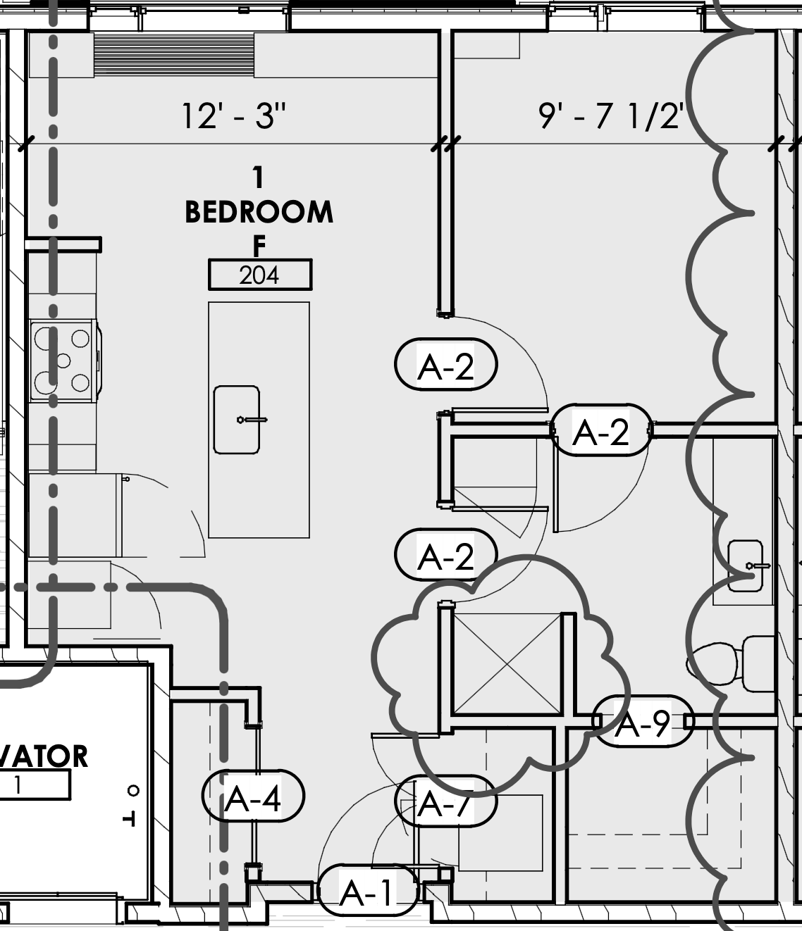 1 bedroom F 204
